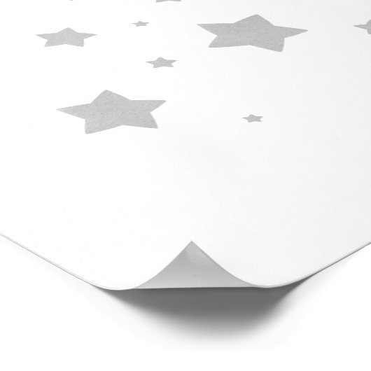 Graue Sterne Kinderzimmer Poster (Ecke)