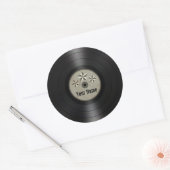 Graue Sterne Personalisiert Vinyl Record Album Runder Aufkleber (Umschlag)
