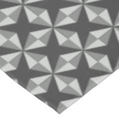 Graue Sterne und Diamanten Tischdecke (Schrägansicht)