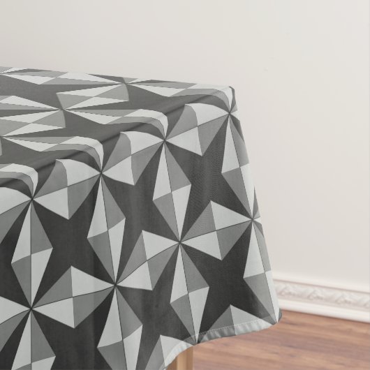 Graue Sterne und Diamanten Tischdecke (Beispiel)