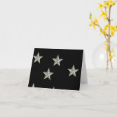 Graue Sternmuster auf schwarz Karte (Gelbe Blume)