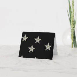 Graue Sternmuster auf schwarz Karte