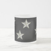 Graue Sternmuster auf schwarz Mattglastasse (Mittel)