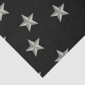 Graue Sternmuster auf schwarz Seidenpapier (Detail)