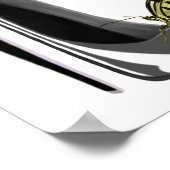 Graue Stiletto High Heel Shoe und Gelber Schmetter Poster (Ecke)