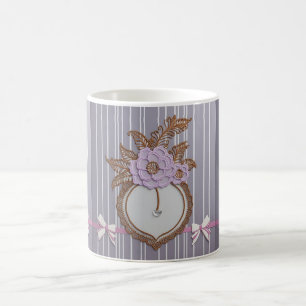 Graue Streifen AI-Kunst Kaffeetasse