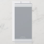 Graue Streifen Aquamarine Kreuzung Einladung (Rückseite)