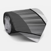 Graue Streifen auf einem schwarzen, tropfenden Bil Krawatte (Gerollt)