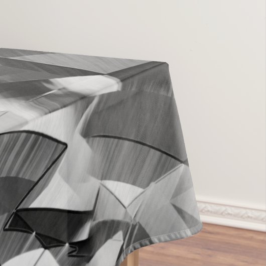 Graue Streifen auf einem schwarzen, tropfenden Bil Tischdecke (Beispiel)