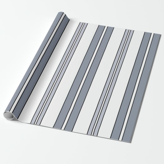 Graue Streifen Geschenkpapier (Ungerollt)