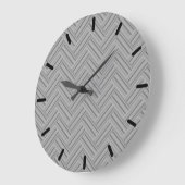 Graue Streifen Große Wanduhr (Winkel)