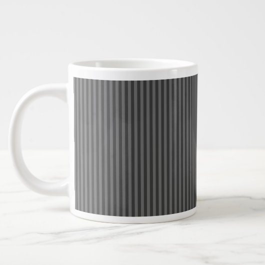 Graue Streifen Jumbo-Tasse (Links)