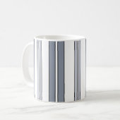 Graue Streifen Kaffeetasse (Vorderseite Links)