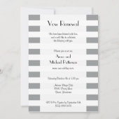 Graue Streifen, Linien, gestreiftes Muster, VW-Ern Einladung (Vorderseite)