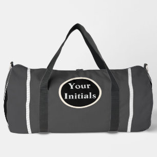 Graue Streifen personalisieren Duffle Bag