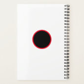 Graue Streifen roter Kreis Schwarz-weiß mit Initia Planer (Rückseite)