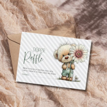 Graue Streifen Teddy Daisy Baby Shower Windel-Raff