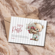 Graue Streifen Teddy Daisy Baby Shower Windel-Raff