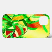 Graue Streifen über rotes Bild mit Drizzle Case-Mate iPhone Hülle (Rückseite (Horizontal))