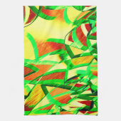 Graue Streifen über rotes Bild mit Drizzle Geschirrtuch (Vertikal)