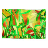 Graue Streifen über rotes Bild mit Drizzle Kissenbezug (Rückseite-Links)