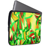 Graue Streifen über rotes Bild mit Drizzle Laptopschutzhülle (Vorne Rechts)