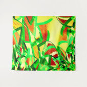 Graue Streifen über rotes Bild mit Drizzle Wandteppich (Vorderseite (Horizontal))