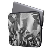 Graue Streifen über schwarzes Bild mit Drizzle Laptopschutzhülle (Vorderseite Links)