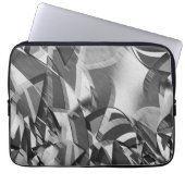 Graue Streifen über schwarzes Bild mit Drizzle Laptopschutzhülle (Vorderseite)