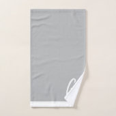 Graue Streifen und Set für das Badehandtuch in Mon (Handtuch)