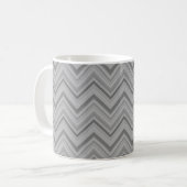 Graue Streifen Zackenzag-Muster Kaffeetasse (Vorderseite Links)