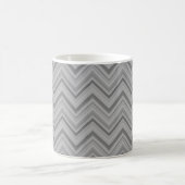 Graue Streifen Zackenzag-Muster Kaffeetasse (Mittel)