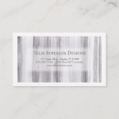 Graue Strip Wasserfarbe Visitenkarte (Rückseite)