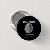 Graue Substanz Im Mai tragen wir Grau Gehirntumor- Button (Vorne & Hinten)