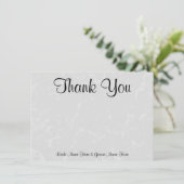 Graue subtile abstrakte dankeskarte (Stehend Vorderseite)