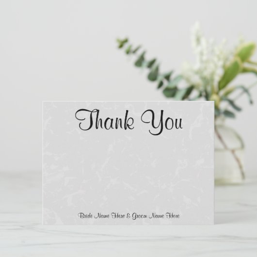 Graue subtile abstrakte dankeskarte (Stehend Vorderseite)