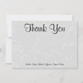 Graue subtile abstrakte dankeskarte (Vorderseite)