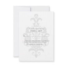 Graue, subtile Damaskus-Antwortkarte