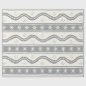 Graue Swirlstripes Geschenkpapier (Flach)