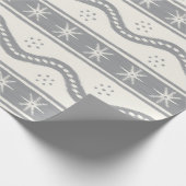 Graue Swirlstripes Geschenkpapier (Ecke)