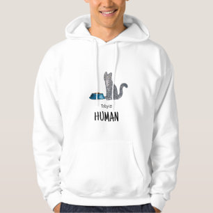 Graue Tabby-Kat-Sweatshirt Hoodie