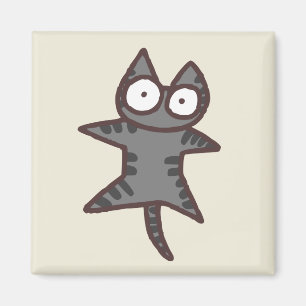 Graue Tabby-Katze Magnet