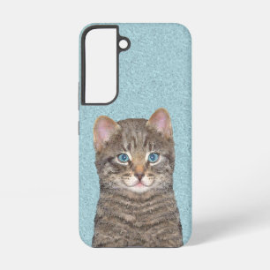 Graue Tabby-Katze Malerei - Süße originelle Katzen Samsung Galaxy Hülle