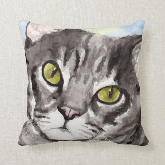 Graue Tabby-Katzen-Geschenke Kissen