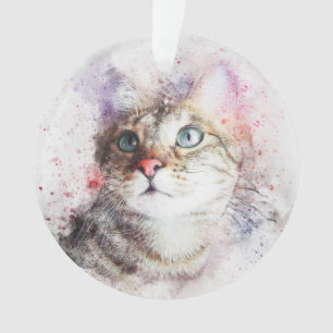 Graue Tabby-Katzen-Verzierung Ornament