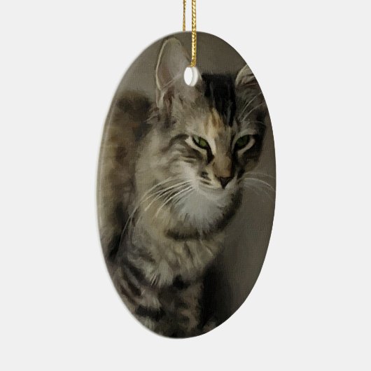 Graue Tabby-Malerei Keramikornament (Rechts)