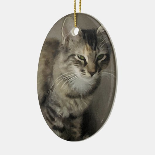 Graue Tabby-Malerei Keramikornament (Links)