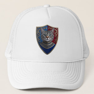 Graue Tabby-Schild-Baseballkappe Truckerkappe