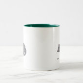graue Tabbykatzen-Tasse Zweifarbige Tasse (Mittel)
