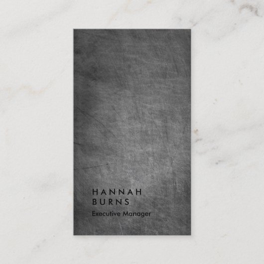 Graue Tafel, einfacher schlichter Manager Visitenkarte (Vorderseite)